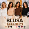 Blusa feminina térmica peluciada segunda pele manga longa
