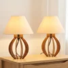 Kit com 2 Abajures com Cúpula – Luminárias Decorativas para Quarto, Sala e Escritório