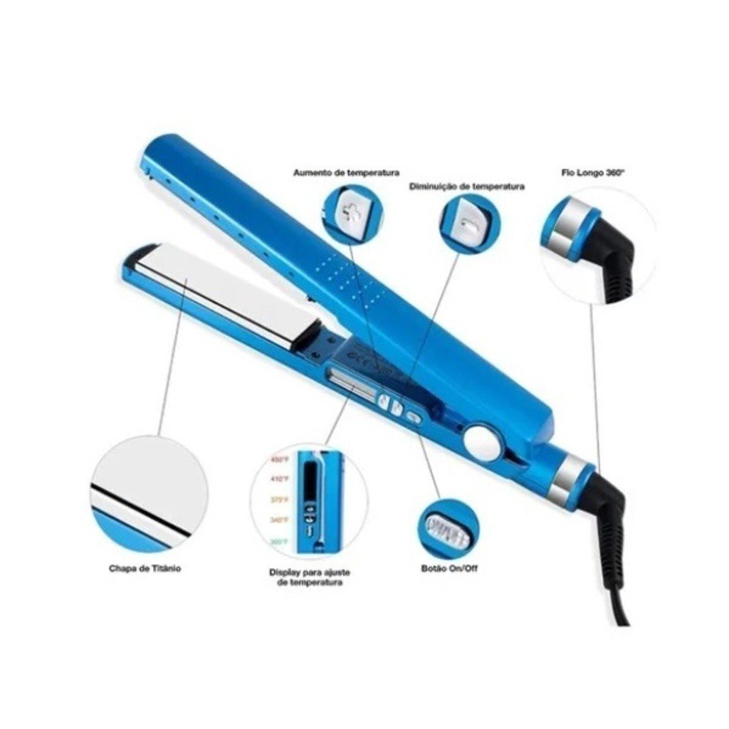 Chapinha Prancha Cabelo Profissional Nano Titanium 450F BIVOLT (6)