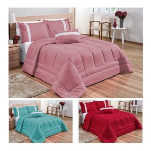 Kit Edredom Queen 4 Peças – Roupa de Cama Aconchegante