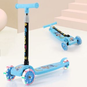 Patinete Infantil 3 Rodas com LED Dobrável – Scooter para Crianças